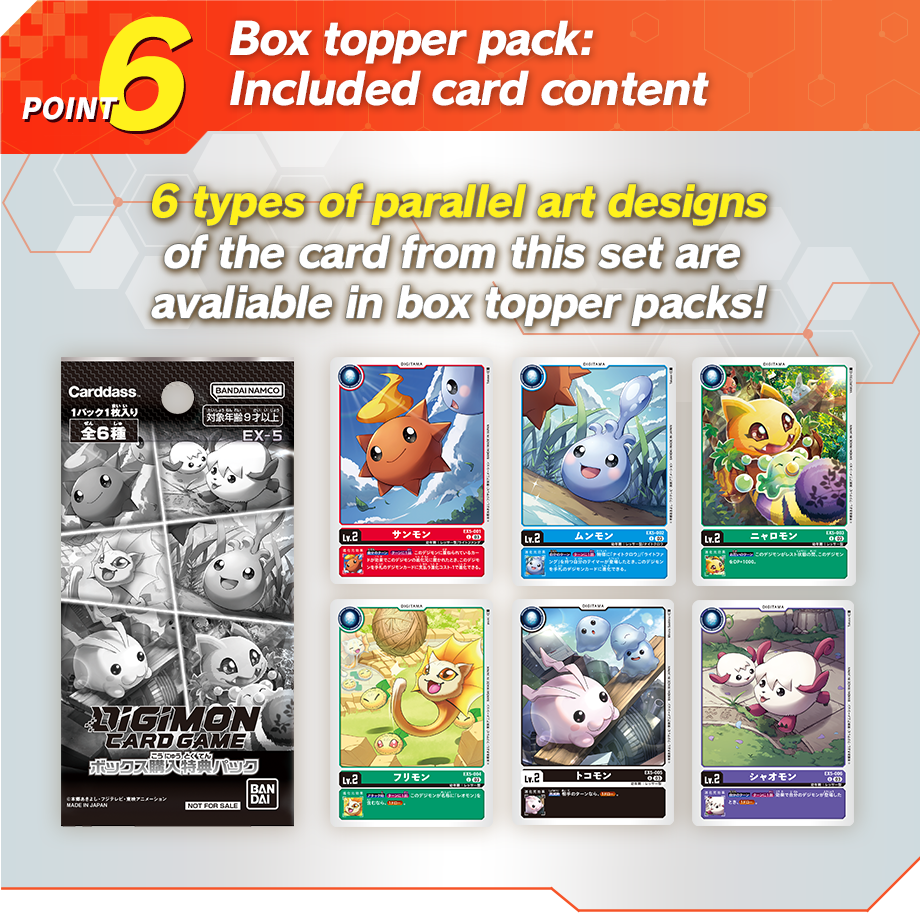 POINT6  Box topper pack: Included card content
