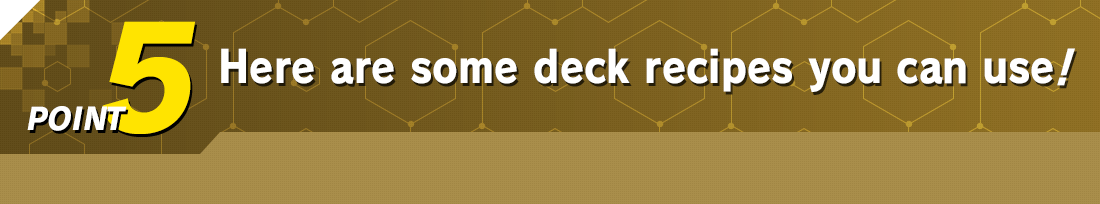 Here are some deck recipes you can use!